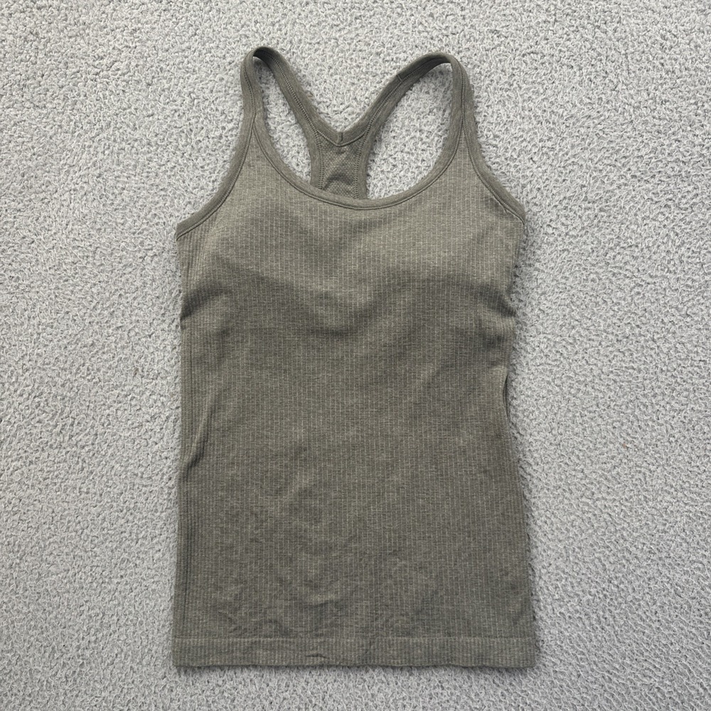 Lululemon Ebb To Street Tank Grey Sage Athletic Athleisure Tennis Women's 6